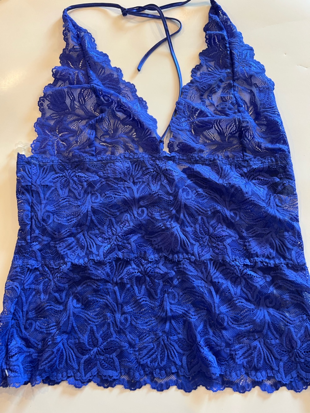 Frederick’s Of Hollywood XL Purple/Dark Blue Lingerie Set See Through 90s Y2K